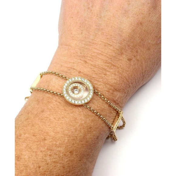 Rare! Authentic Chopard Happy Spirit Diamond Chain Bracelet - Picture 6 of 12